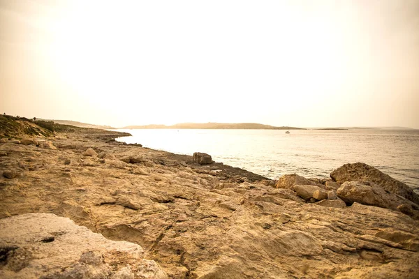 Atardecer en Bugibba — Foto de Stock